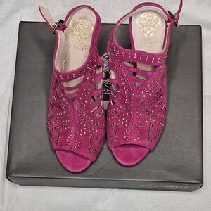 Vince Camuto Fuchsia Studded Sandals